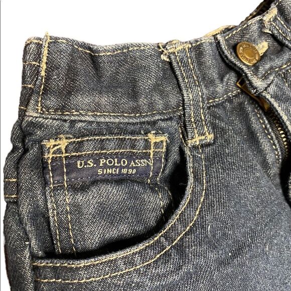 U.S. POLO ASSN. Dark Blue Denim Elastic Waist Jeans - Picture 1 of 7